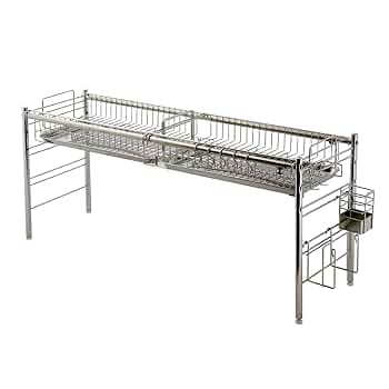 川口工器　ツッパリ式水切りカゴ2段・棚1段 31+ogIp8wlL.jpg_BO30,255,255,